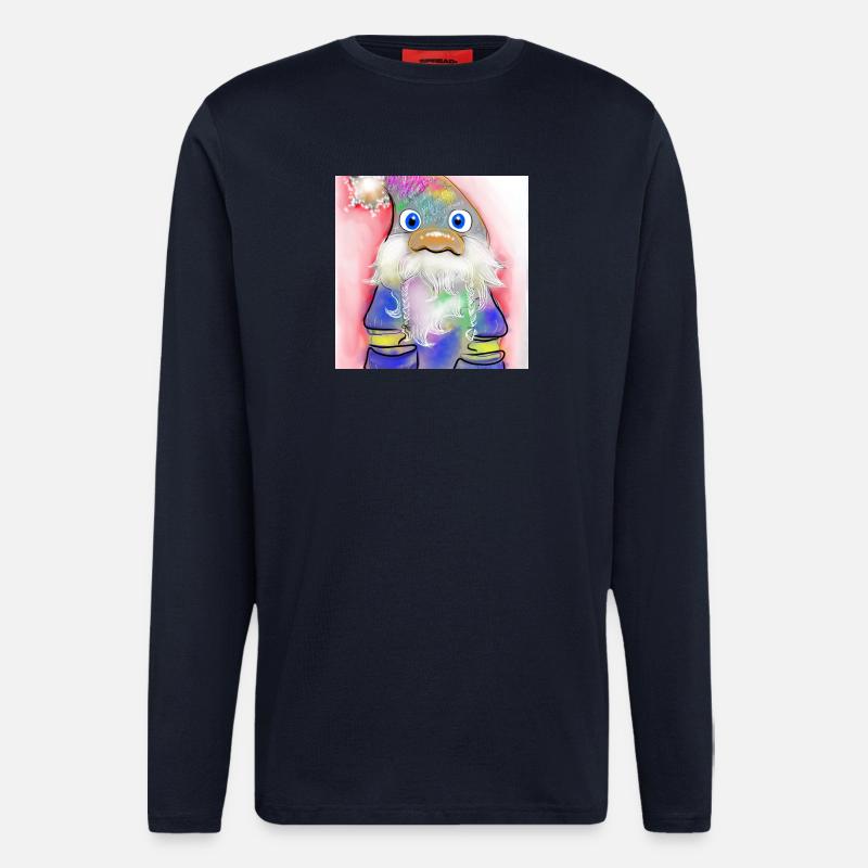Bunter Weihnachtsmann mit Farbverlauf - Langarmshirt - made by SPREAD  - DARK NAVY