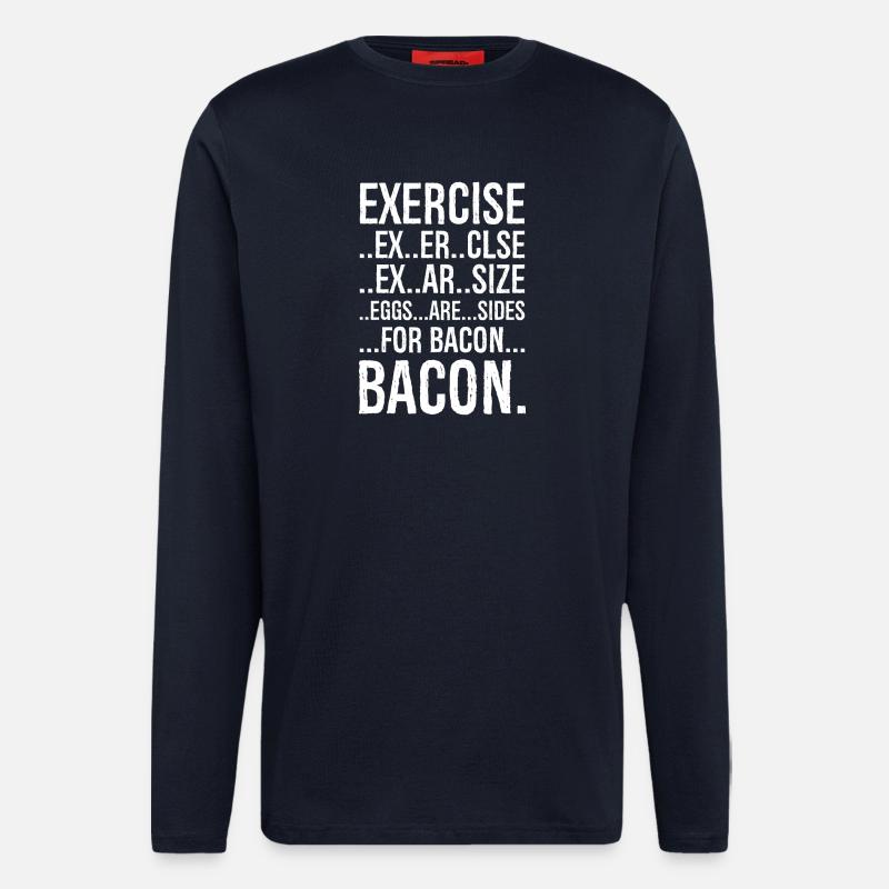 Exercise bacon - Longsleeve - made by SPREAD  - DARK NAVY