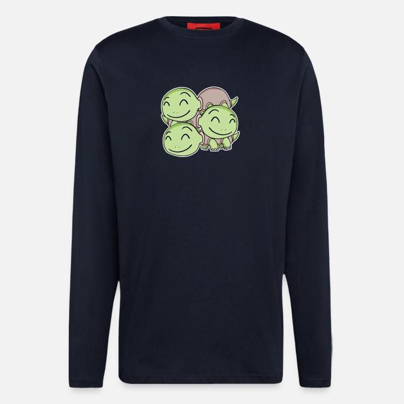 Turtle Motif - Longsleeve - made by SPREAD  - DARK NAVY
