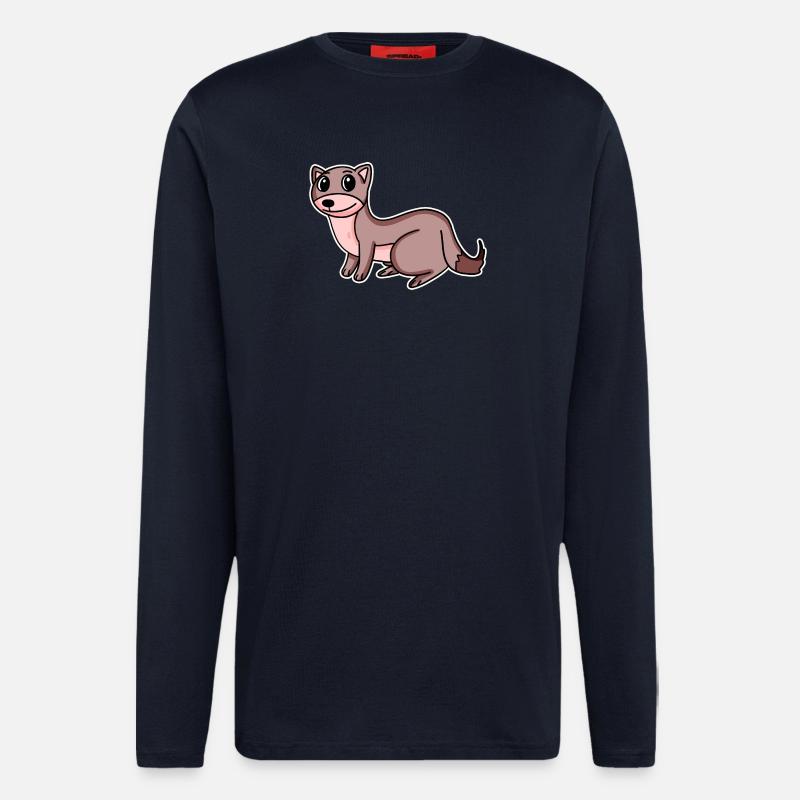 Wiesel Motiv - Langarmshirt - made by SPREAD  - DARK NAVY