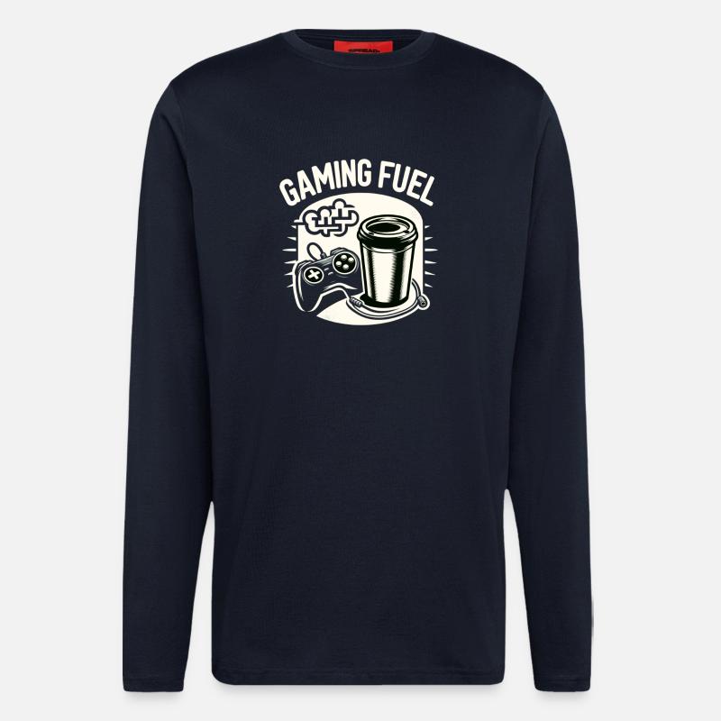 Gaming Fuel Coffee - Langarmshirt - made by SPREAD - DARK NAVY