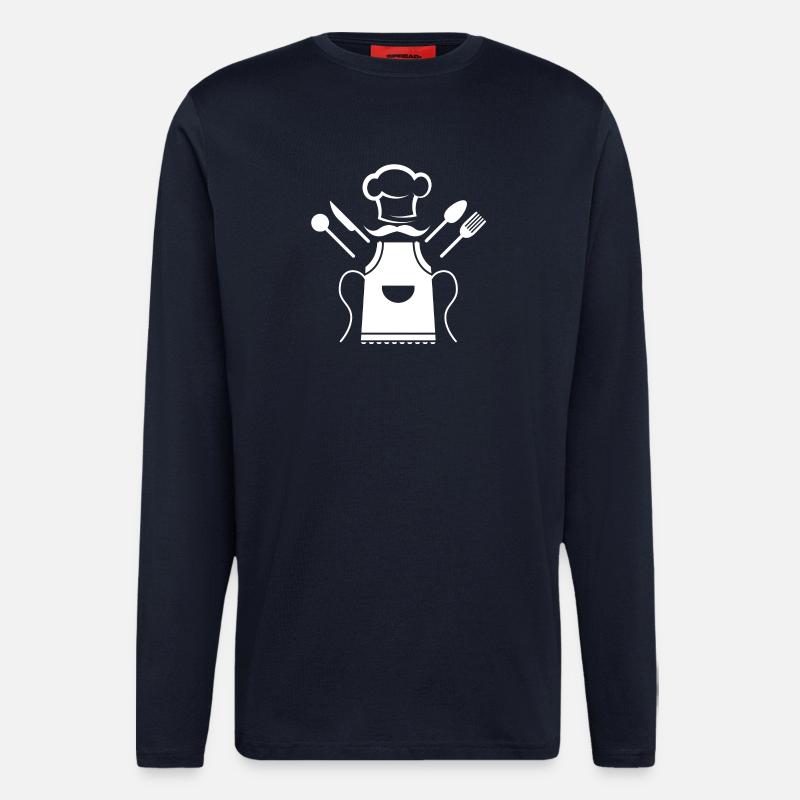 Kochen, kochen, super kochen - Langarmshirt - made by SPREAD  - DARK NAVY