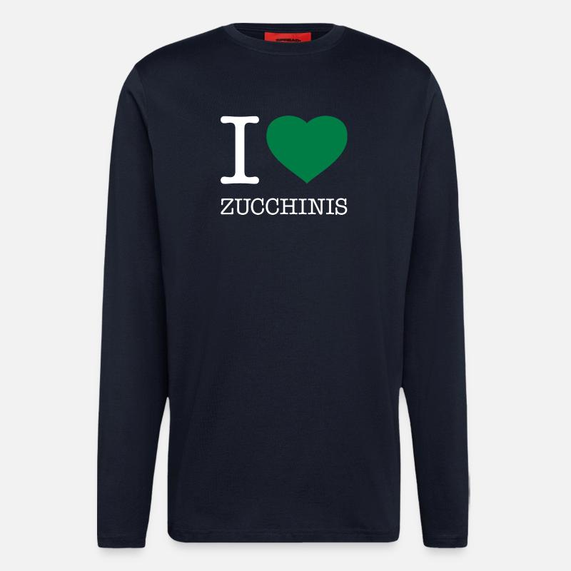 J’ADORE LES COURGETTES - Manches longues bio décontracté fabriqué en UE - DARK NAVY