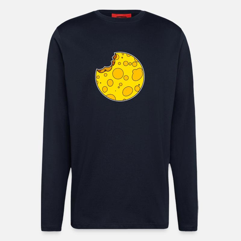 Rond de fromage Circle - Manches longues bio décontracté fabriqué en UE - DARK NAVY
