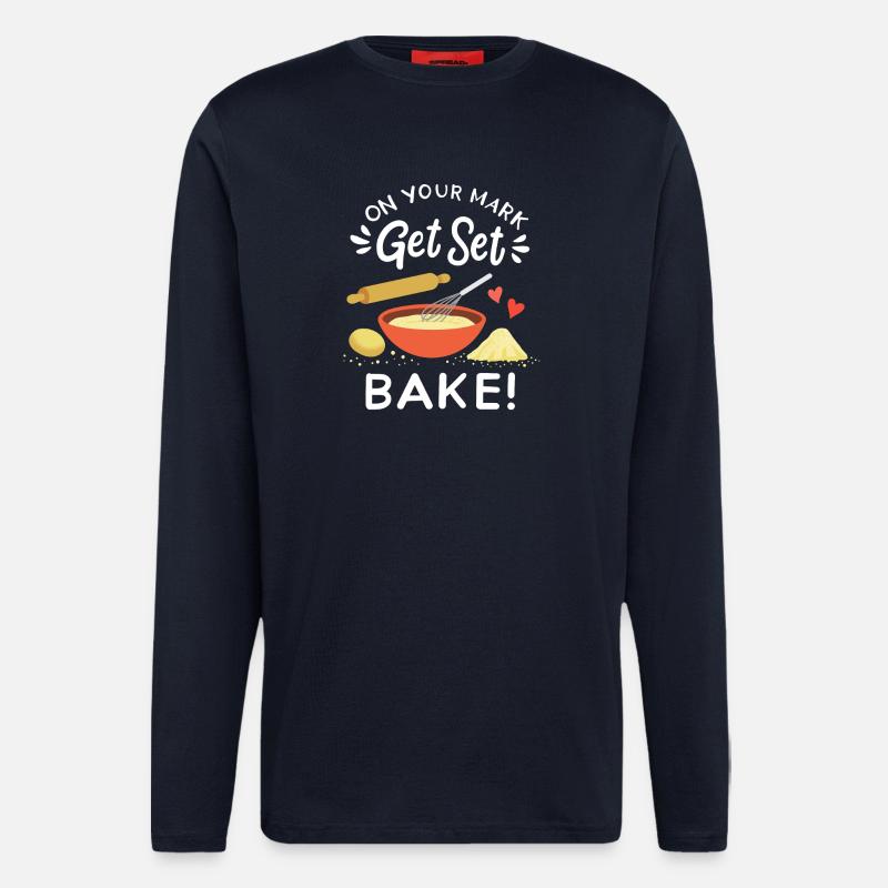 Backen Bäcker Hobbybäcker - Langarmshirt - made by SPREAD  - DARK NAVY