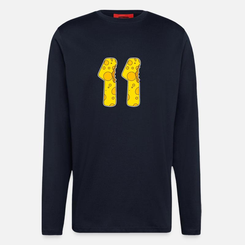 11 Year Old Funny Cheese - Longsleeve - made by SPREAD  - DARK NAVY
