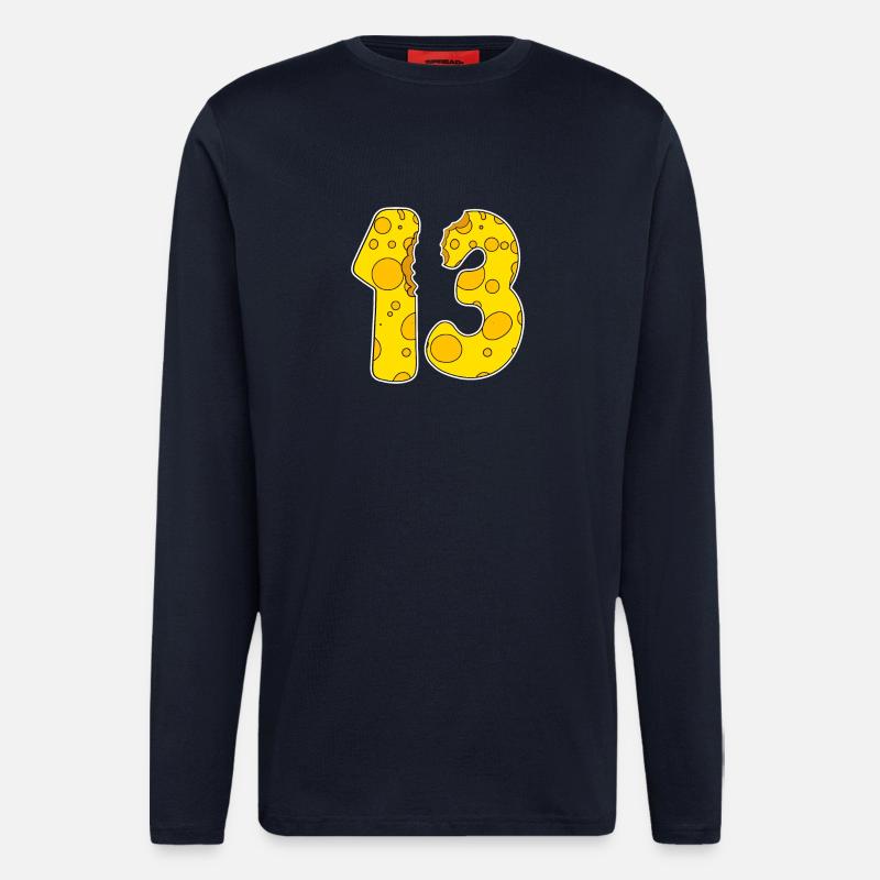 13 Year Old Funny Cheese - Longsleeve - made by SPREAD - DARK NAVY