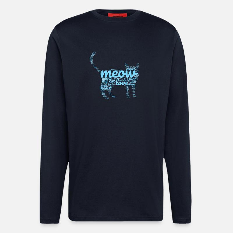 Worte von Daddy Kitty - Langarmshirt - made by SPREAD  - DARK NAVY