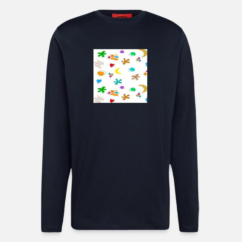 Pattern1 - Longsleeve - made by SPREAD  - DARK NAVY