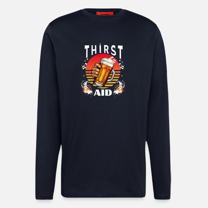 Thirst Aid - Drinking Shirt - Langarmshirt - made by SPREAD  - DARK NAVY