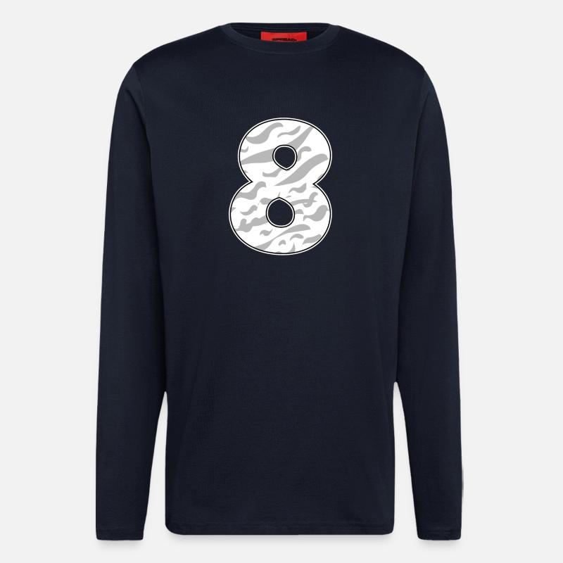8 - Manches longues bio décontracté fabriqué en UE - DARK NAVY