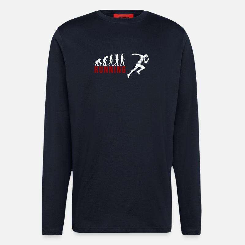 Evolution Running - Langarmshirt - made by SPREAD  - DARK NAVY