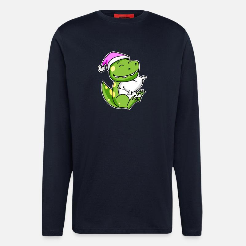 Dinosaur Tired Sleeping Sleeping Girl - Longsleeve - made by SPREAD  - DARK NAVY