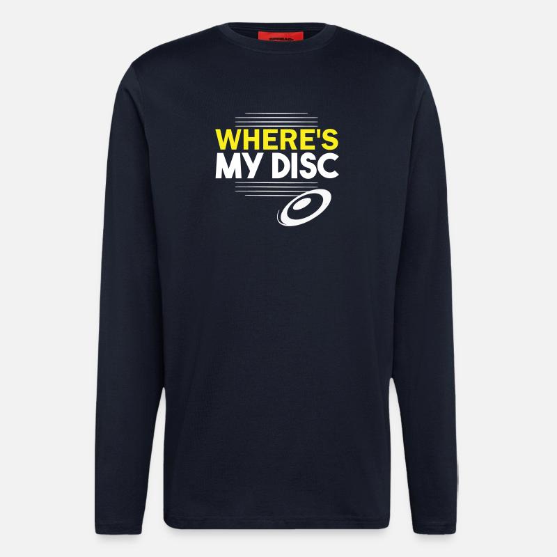 Wo ist meine Disc? - Langarmshirt - made by SPREAD - DARK NAVY