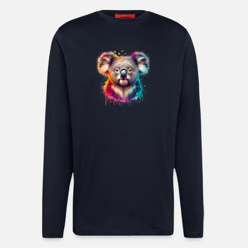 Koala - Manches longues bio décontracté fabriqué en UE - DARK NAVY