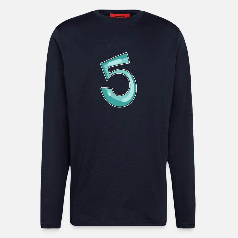 5 nummer - Langarmshirt - made by SPREAD  - DARK NAVY
