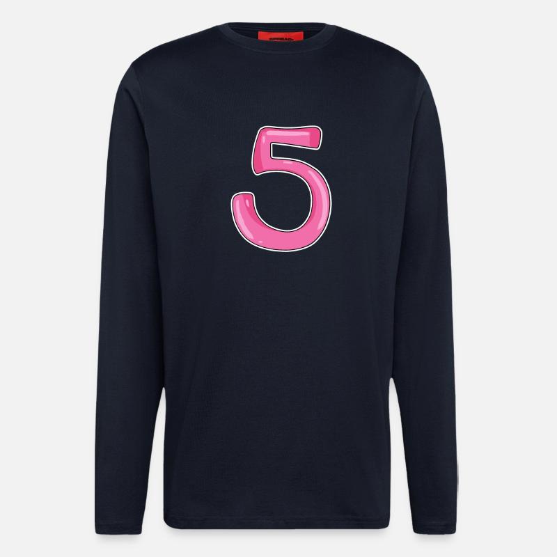 Five Number Number 5 - Longsleeve - made by SPREAD  - DARK NAVY