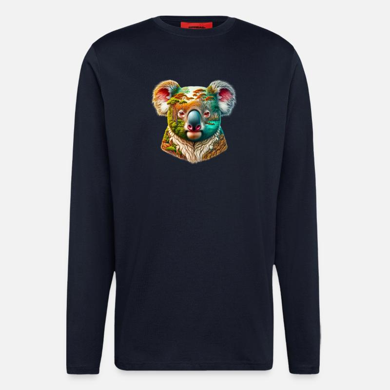 Koala - Manches longues bio décontracté fabriqué en UE - DARK NAVY