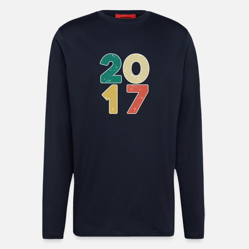 2017 - Année 2017 - Année 2017 - Manches longues bio décontracté fabriqué en UE - DARK NAVY