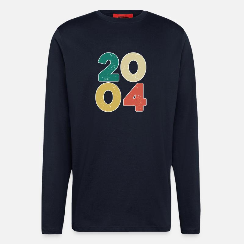 2004 - Année 2004 - Année 2004 - Manches longues bio décontracté fabriqué en UE - DARK NAVY