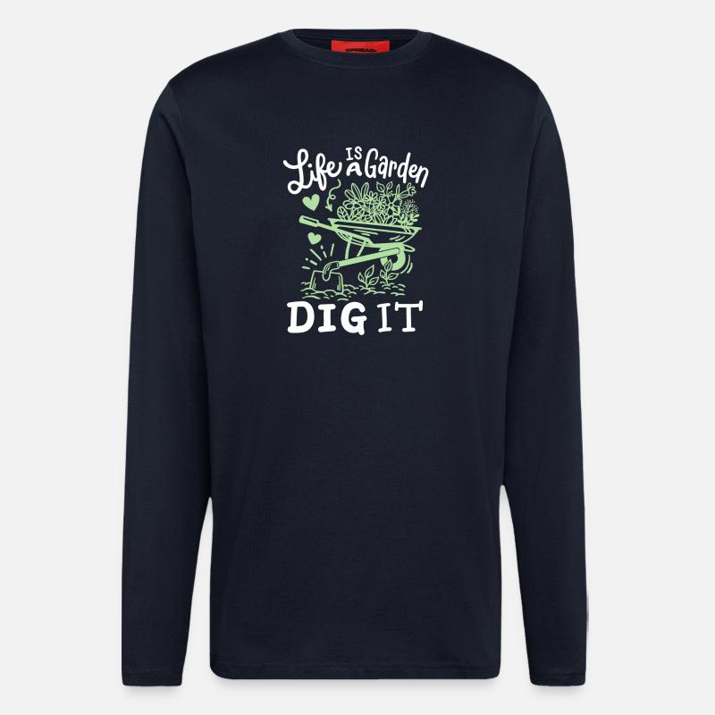 Garten Gartenarbeit - Langarmshirt - made by SPREAD  - DARK NAVY