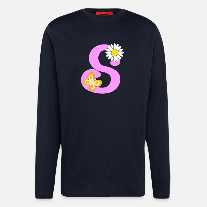 S Letter - Longsleeve - made by SPREAD  - DARK NAVY