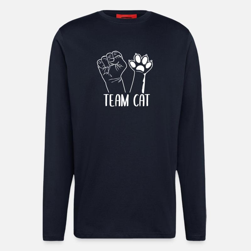 Team Cat - Langarmshirt - made by SPREAD  - DARK NAVY
