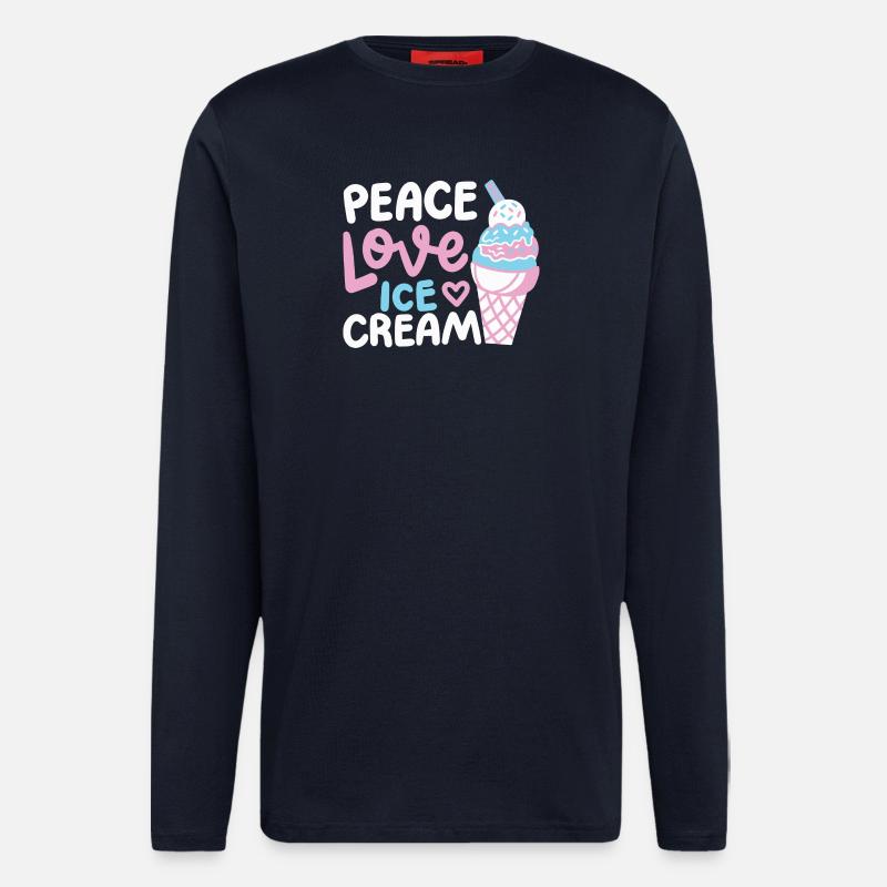 Eiscreme Eisliebhaber - Langarmshirt - made by SPREAD  - DARK NAVY