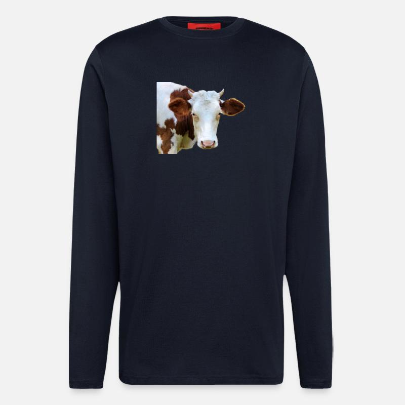 Kuh Kuhkopf - Langarmshirt - made by SPREAD  - DARK NAVY