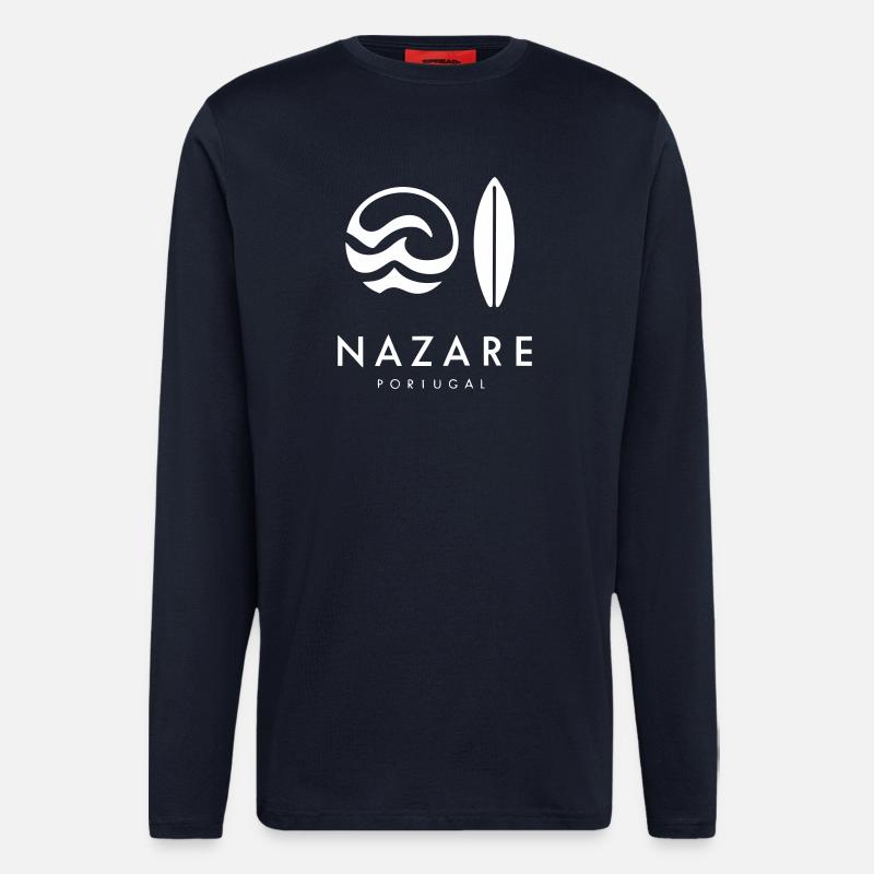 Design Surf Retro Nazare - Langarmshirt - made by SPREAD  - DARK NAVY