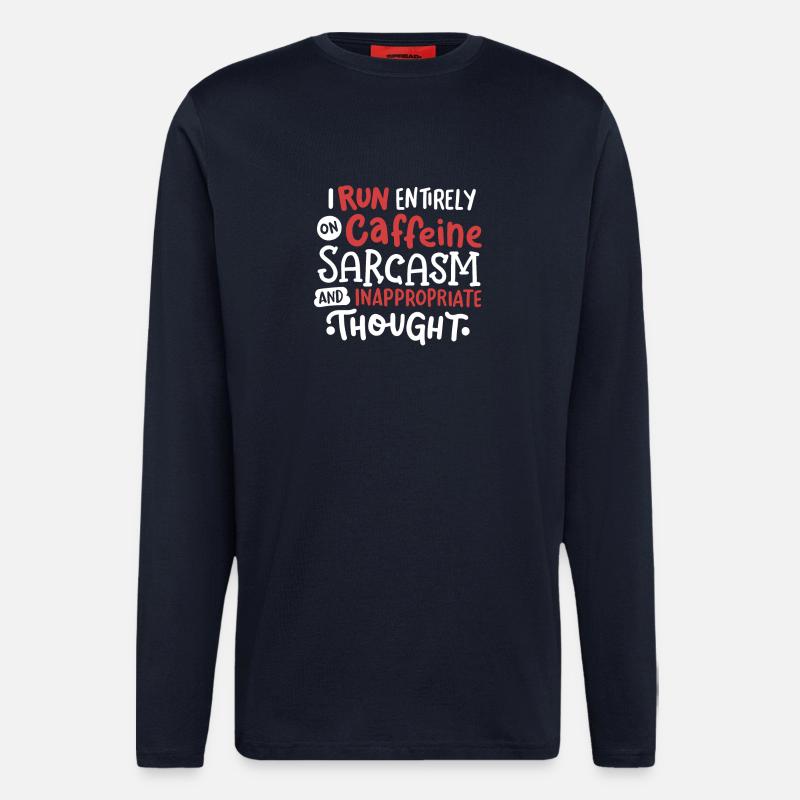 Sarkasmus Koffein sarkastisch - Langarmshirt - made by SPREAD - DARK NAVY