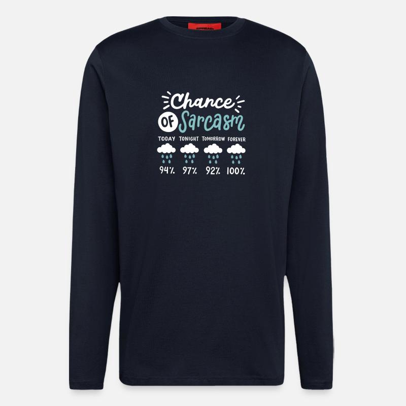 Sarkasmus sarkastischer Humor - Langarmshirt - made by SPREAD  - DARK NAVY