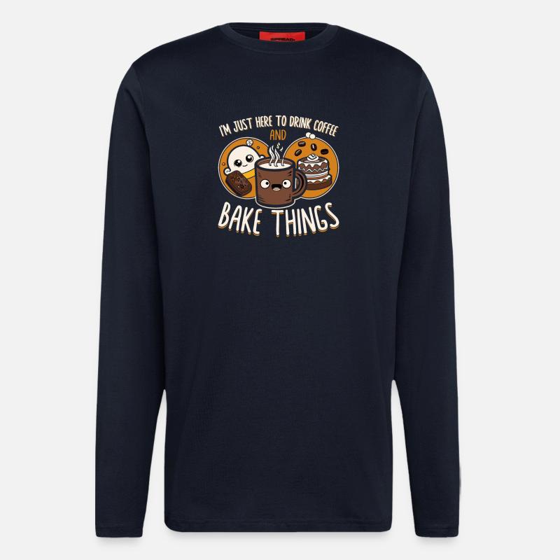 Coffee and Baking Saying Illustration - Longsleeve - made by SPREAD  - DARK NAVY