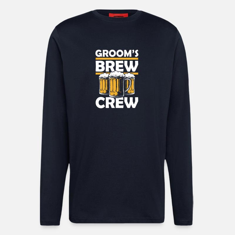 Grooms brew crew - Langarmshirt - made by SPREAD - DARK NAVY