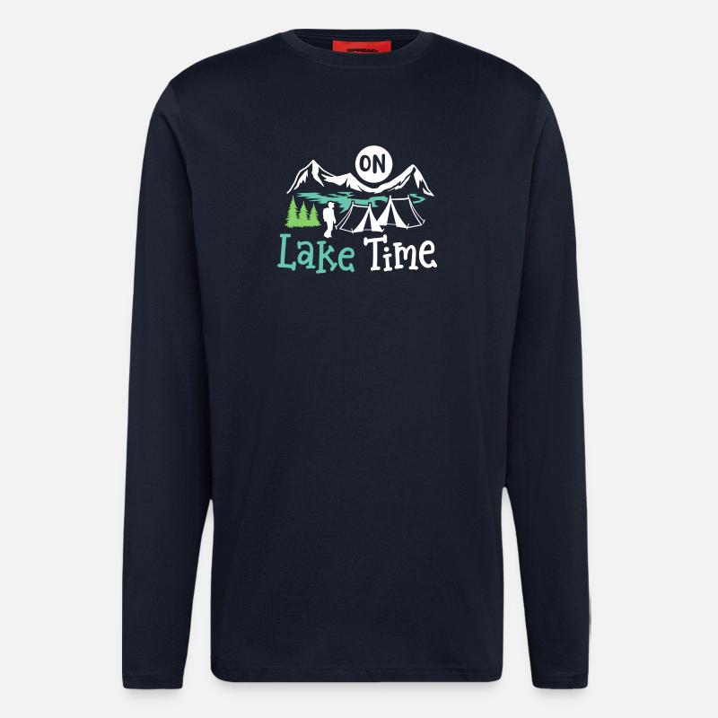 See Camping Zelten - Langarmshirt - made by SPREAD  - DARK NAVY