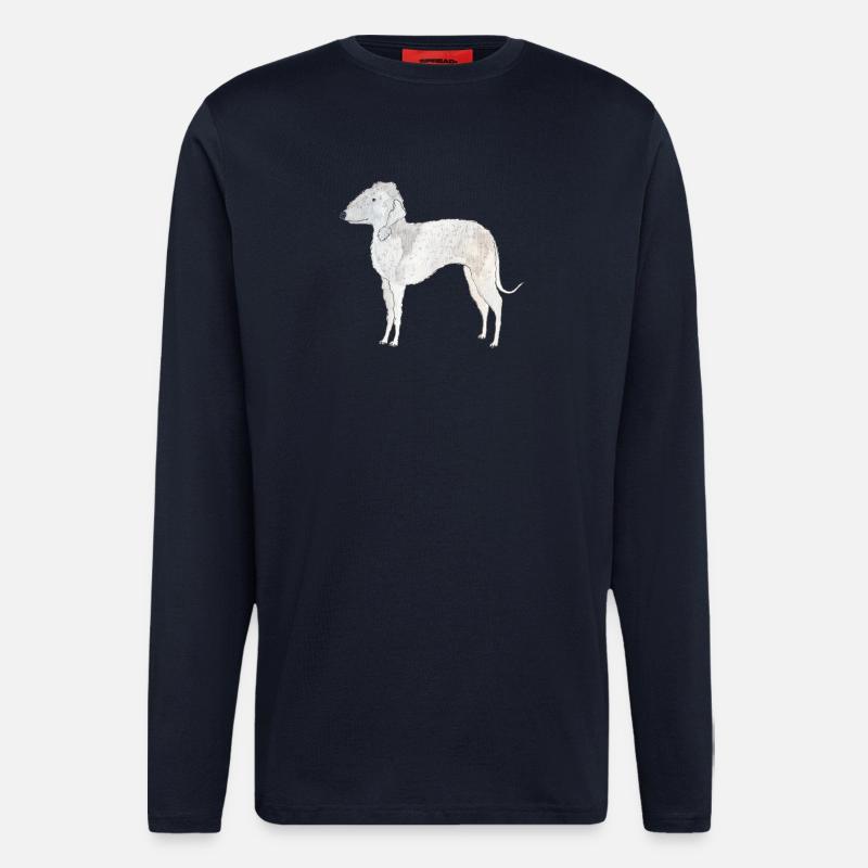 Bedlington Terrier - Langarmshirt - made by SPREAD - DARK NAVY
