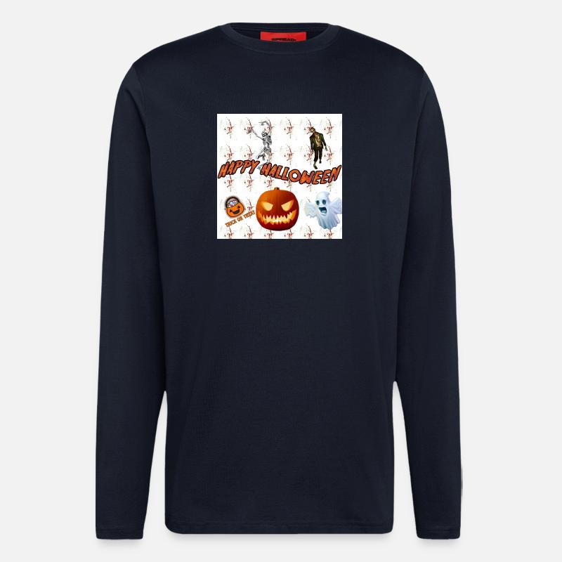 Frohes Halloween Version 3 - Langarmshirt - made by SPREAD  - DARK NAVY