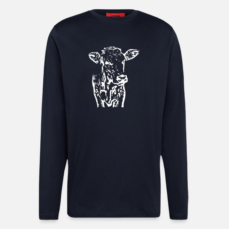 Kuh - Langarmshirt - made by SPREAD  - DARK NAVY