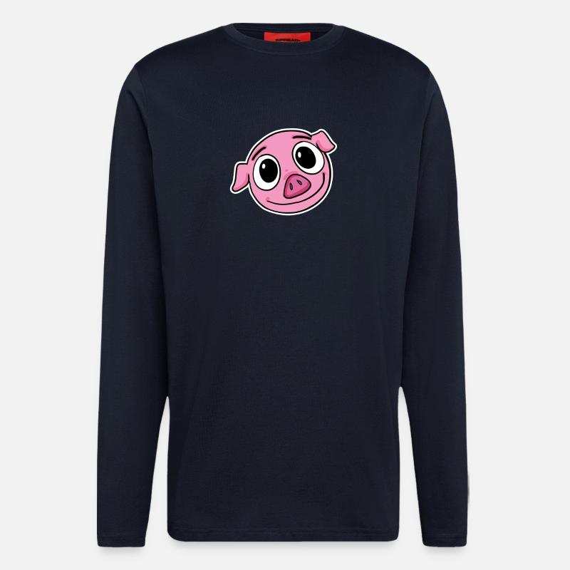 Schwein Kopf - Langarmshirt - made by SPREAD  - DARK NAVY