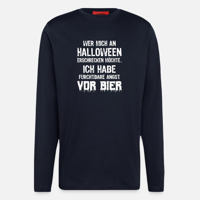 Halloween & Bier - Langarmshirt - made by SPREAD  - DARK NAVY