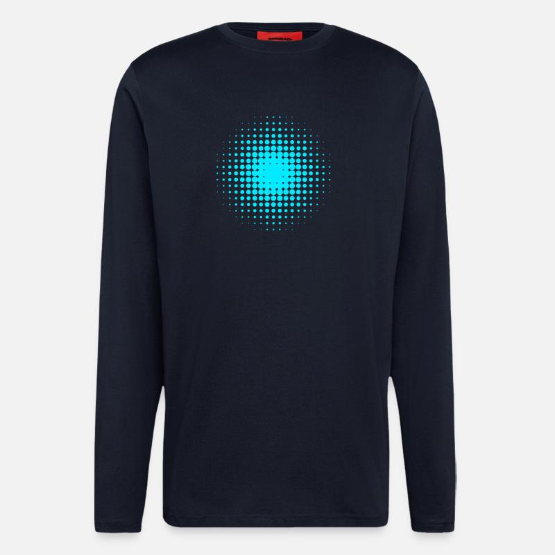 Abstract Blue-Gray Dot Patterns - Longsleeve - made by SPREAD  - DARK NAVY