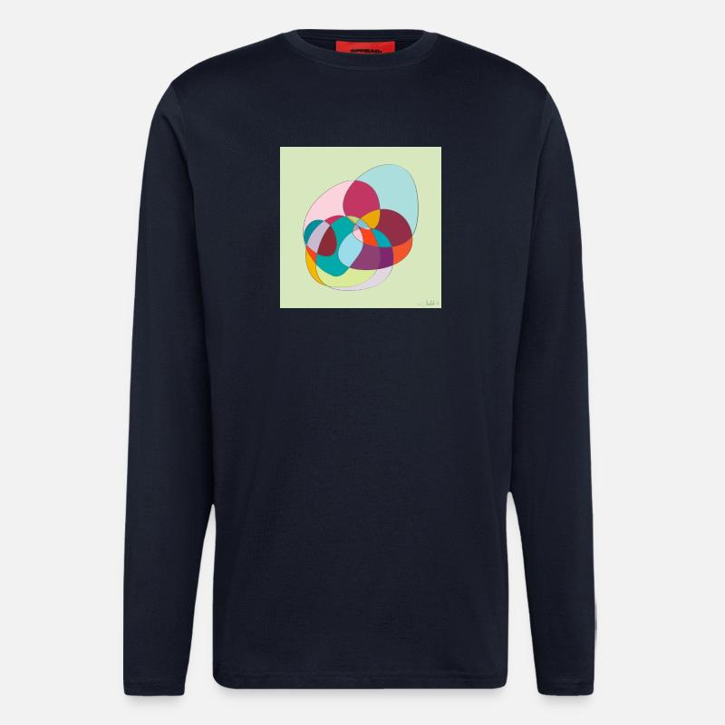 Verschlungene Farbübergänge - Langarmshirt - made by SPREAD  - DARK NAVY