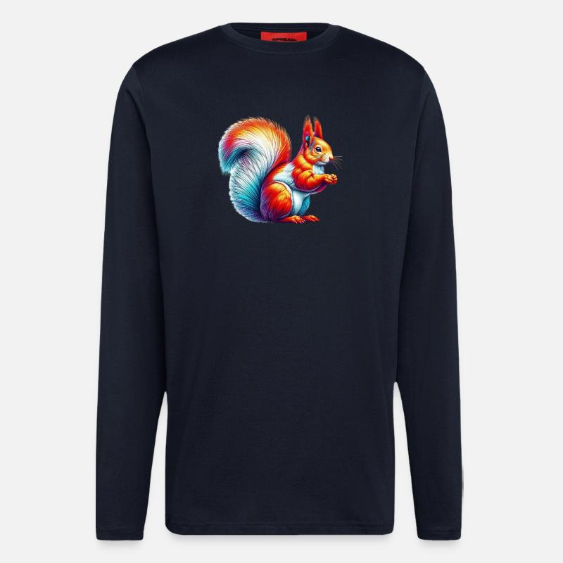 Eichhörnchen - Langarmshirt - made by SPREAD  - DARK NAVY
