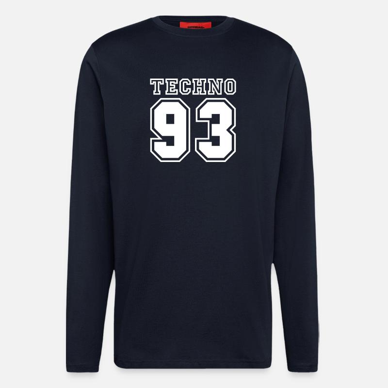 TECHNO 93 - Manches longues bio décontracté fabriqué en UE - DARK NAVY