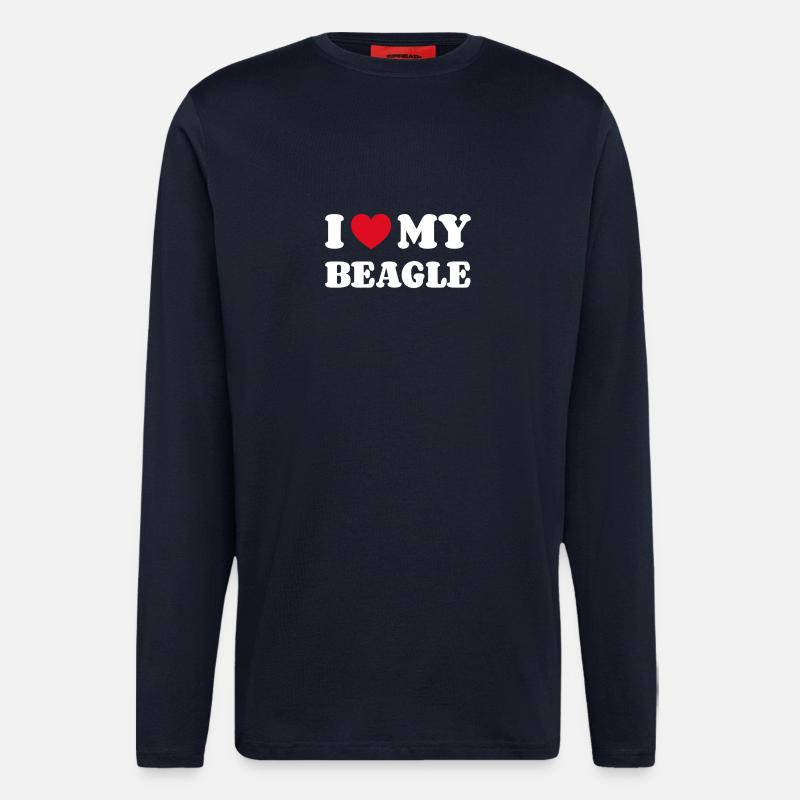 I Love My Beagle - Langarmshirt - made by SPREAD - DARK NAVY