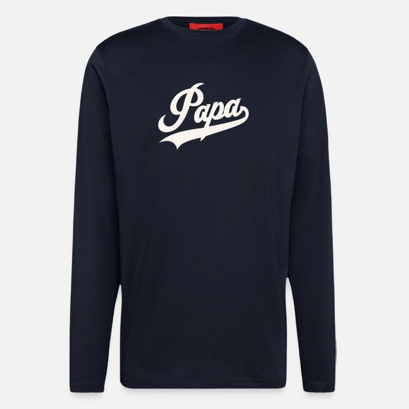 Classic Papa Script - Longsleeve - made by SPREAD  - DARK NAVY