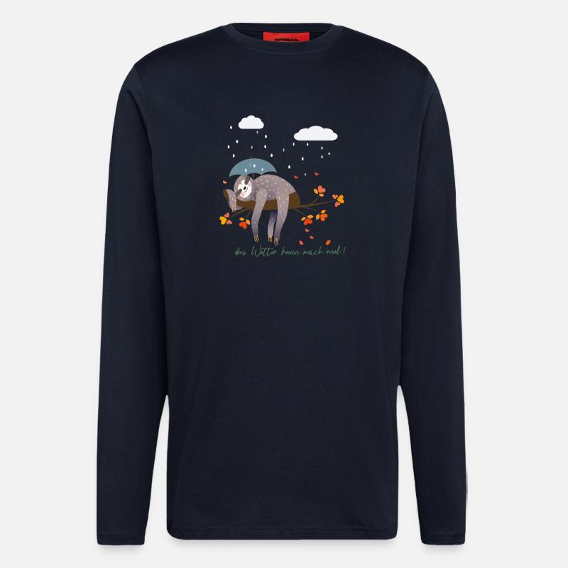 Sloth in the rain - Longsleeve - made by SPREAD  - DARK NAVY