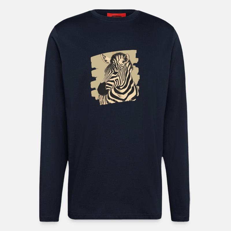 Zebra Retro - Langarmshirt - made by SPREAD  - DARK NAVY