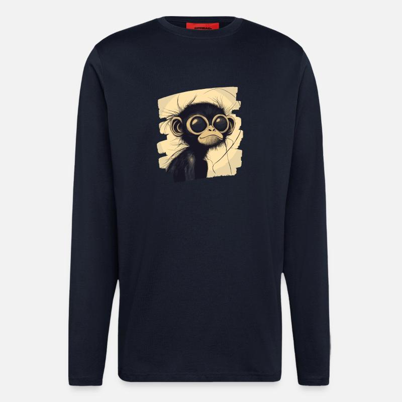 Spider Monkey Retro - Longsleeve - made by SPREAD  - DARK NAVY