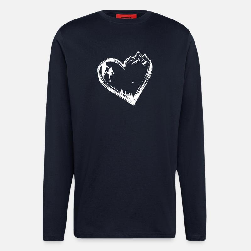 Bergherz-Kletterer - Langarmshirt - made by SPREAD  - DARK NAVY